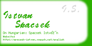 istvan spacsek business card